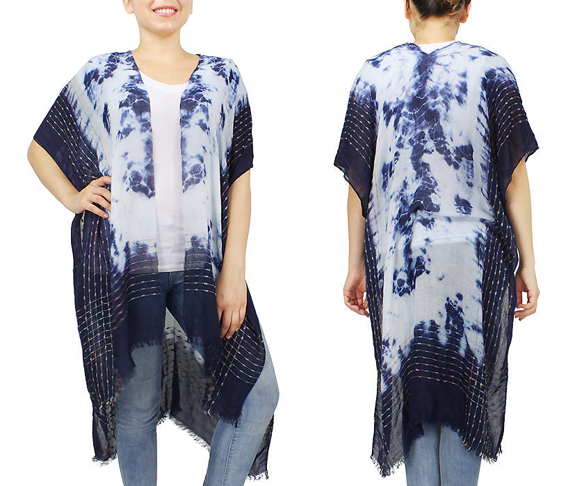 TIE DYE CONFETTI THREAD KIMONO