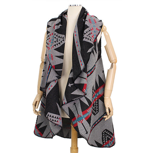 WESTERN PRINT REVERSIBLE VEST