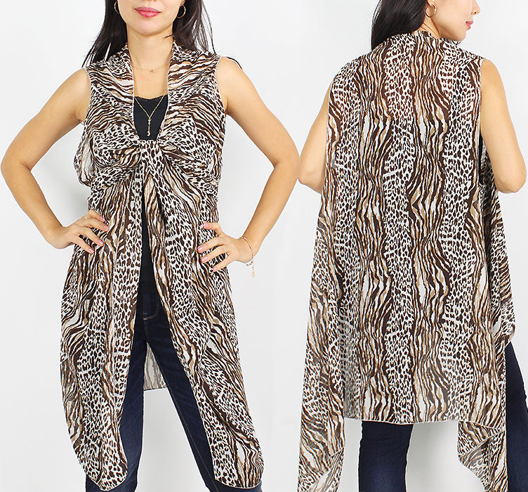 ANIMAL PRINT VEST/COVER-UPS