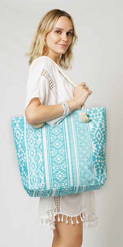 AZTEC PRINT TOTE BAG