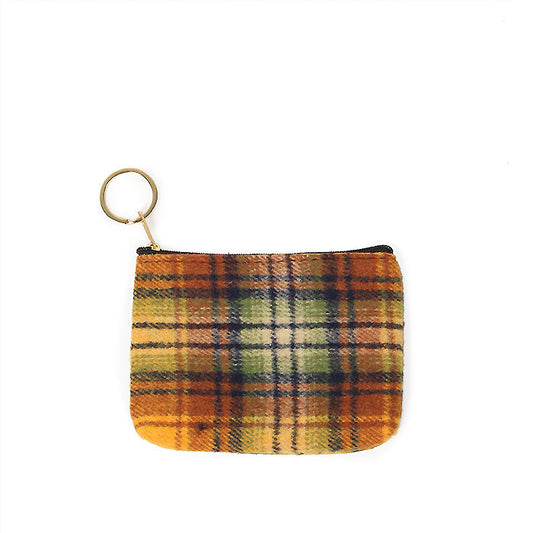 PLAID PRINT COIN/CARD PURSE