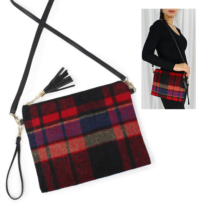 PLAID CROSSBODY/CLUTCH BAG