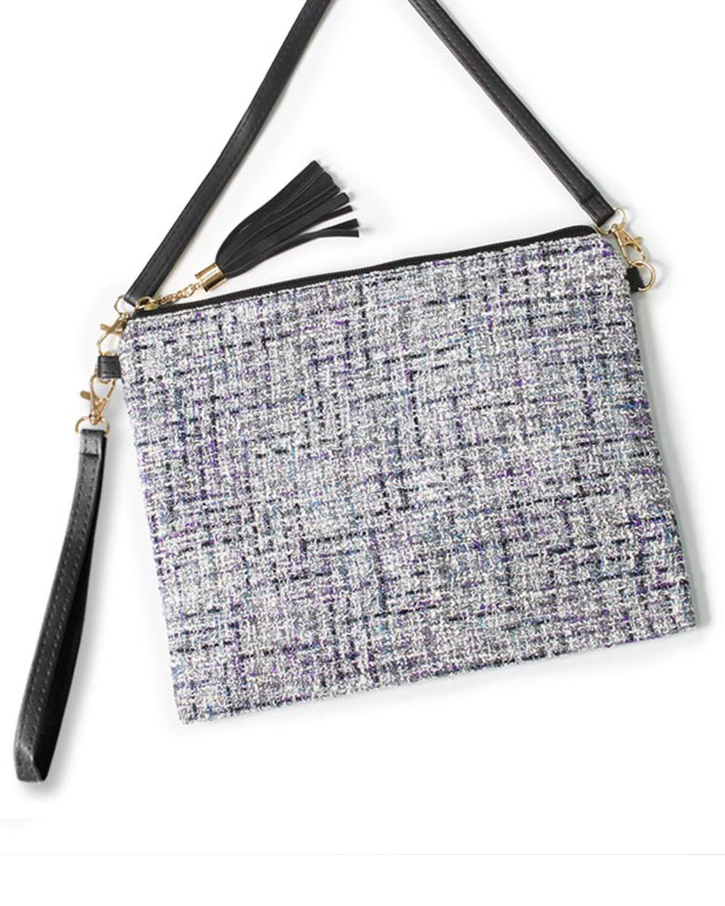 TWEED LUREX CROSSBODY/CLUTCH BAG