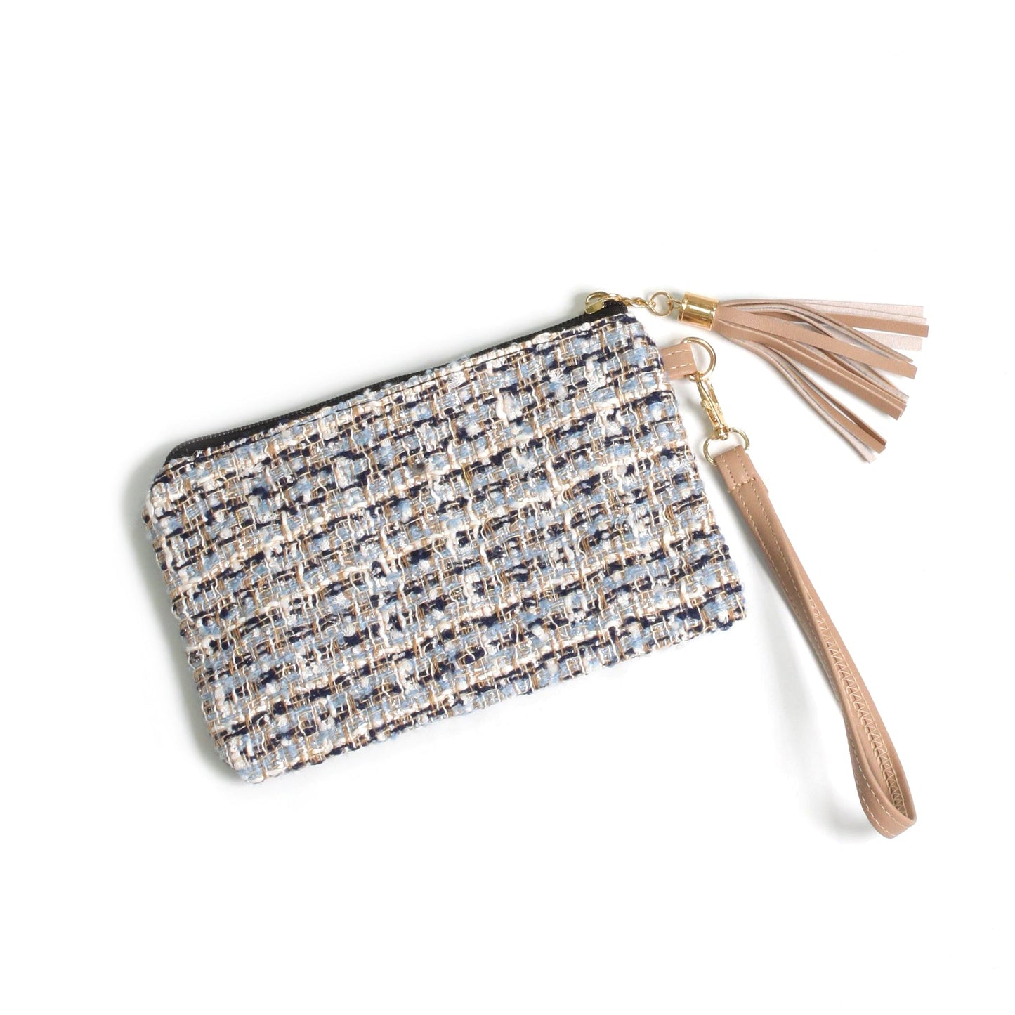 TWEED POUCH BAG W.WRISTLET