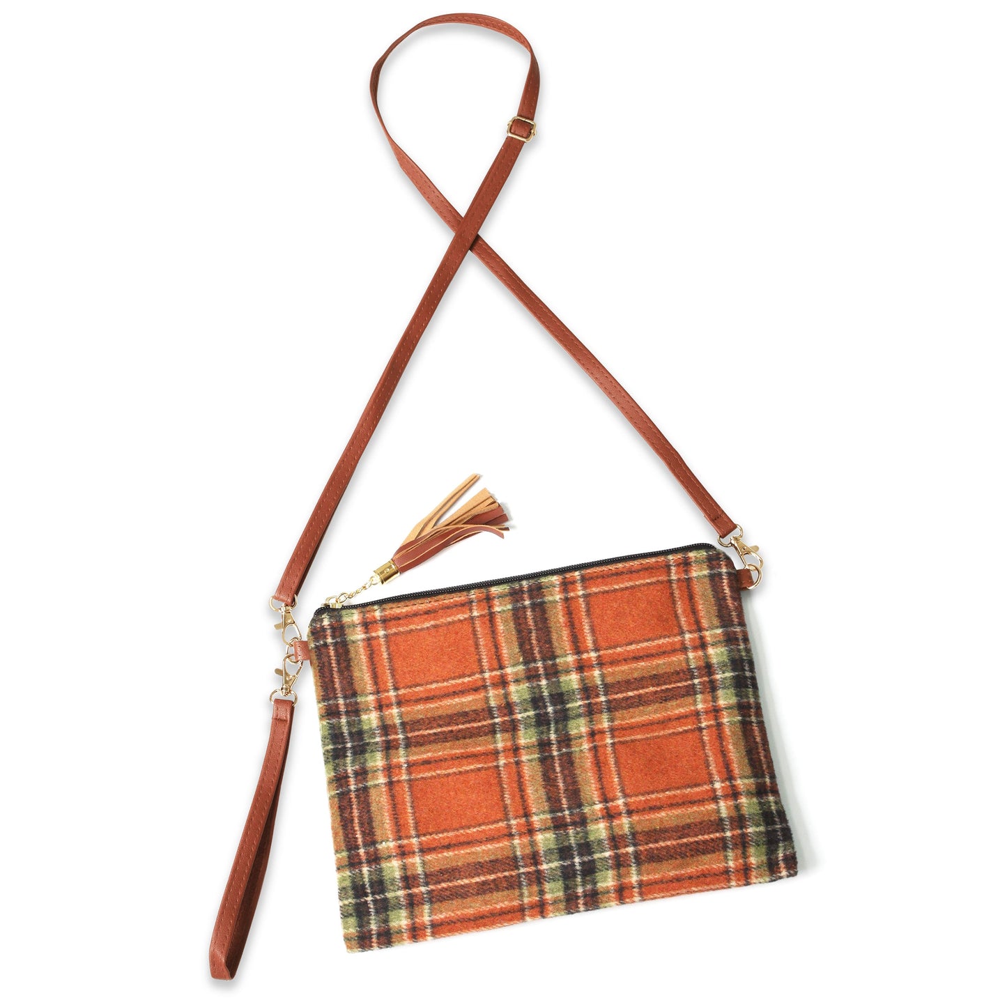 PLAID CROSSBODY/CLUTCH BAG