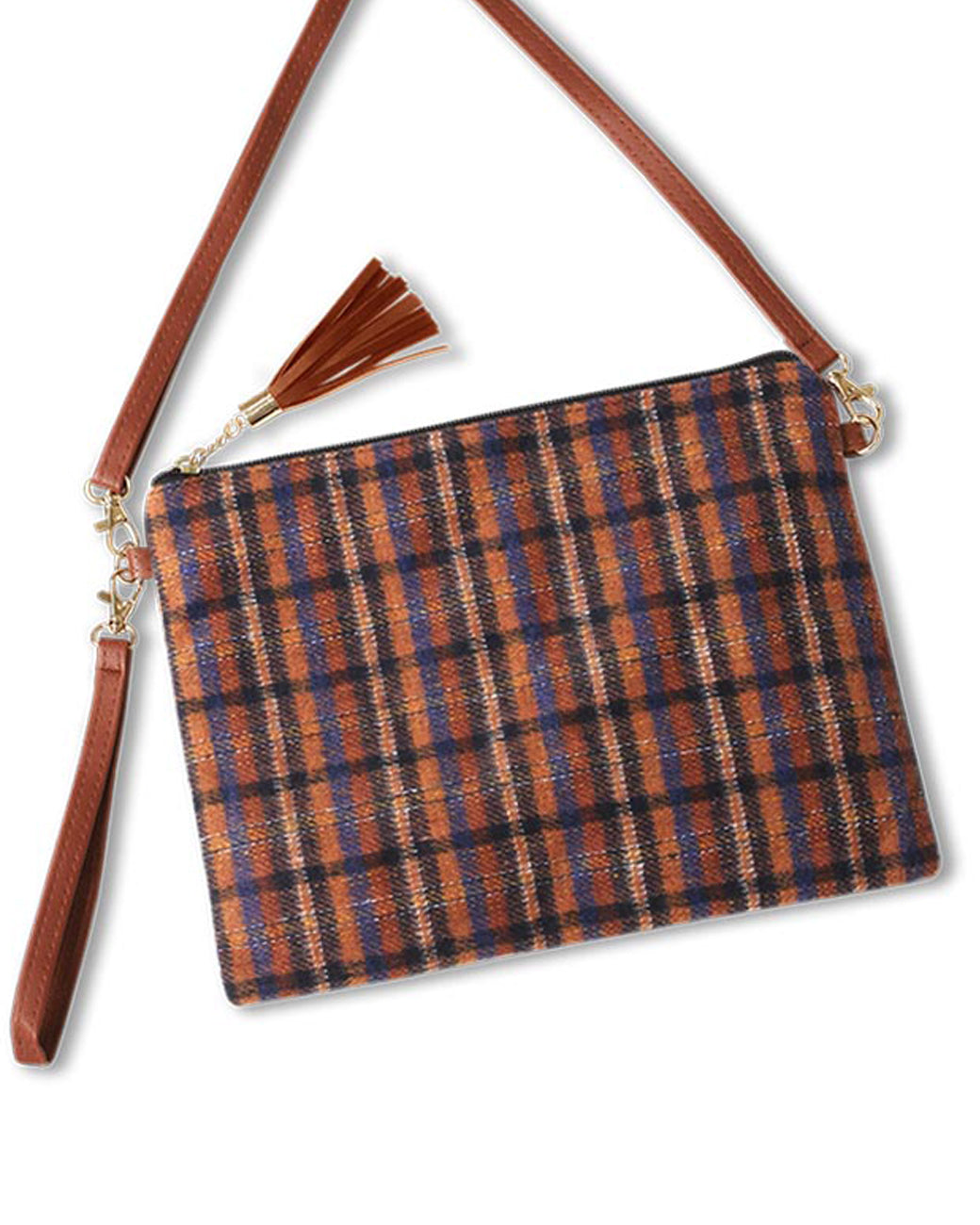 PLAID CROSSBODY/CLUTCH BAG