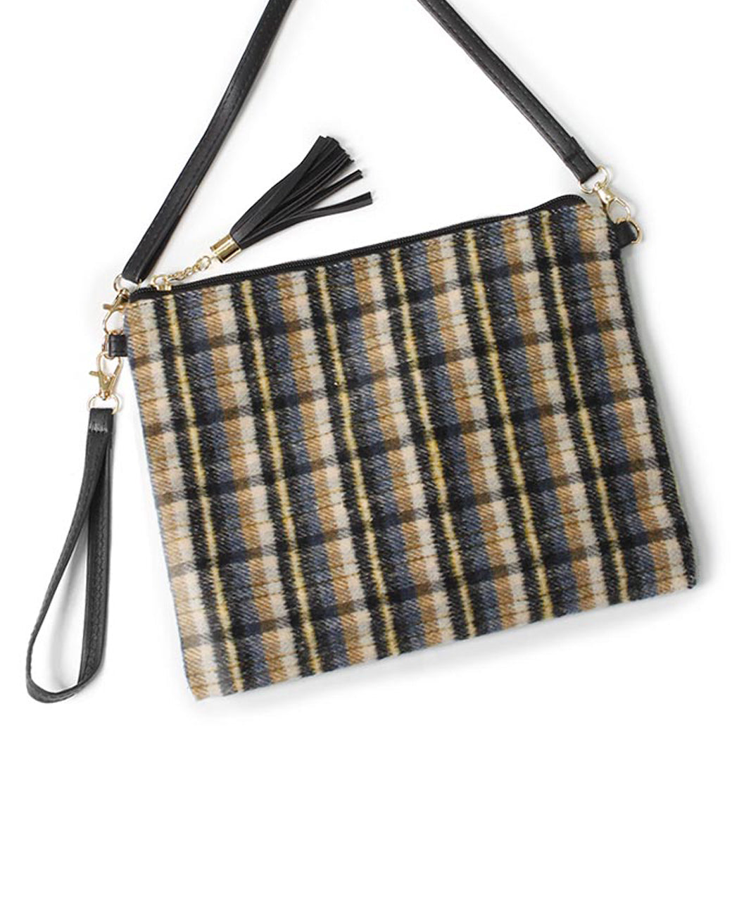 PLAID CROSSBODY/CLUTCH BAG