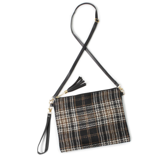 PLAID CROSSBODY/CLUTCH BAG