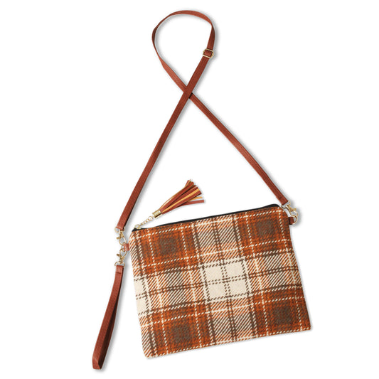 PLAID CROSSBODY/CLUTCH BAG