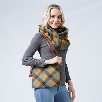 PLAID CROSSBODY/CLUTCH BAG