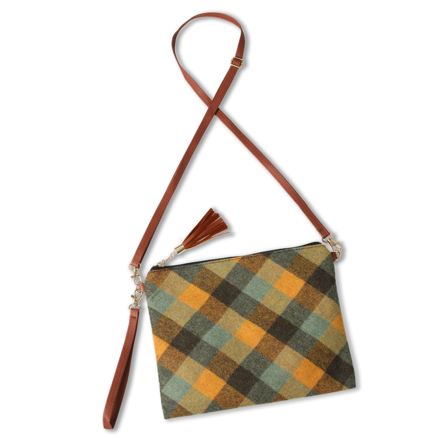 PLAID CROSSBODY/CLUTCH BAG