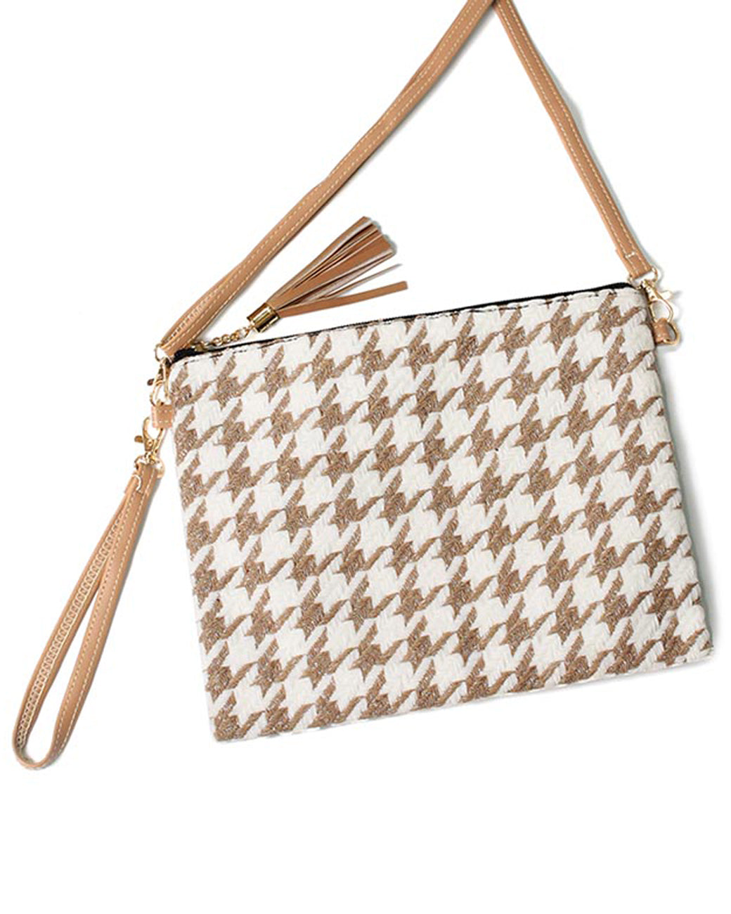 HOUNDSTOOTH CROSSBODY/CLUTCH BAG