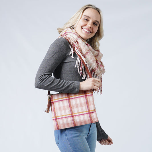 PLAID CROSSBODY/CLUTCH BAG