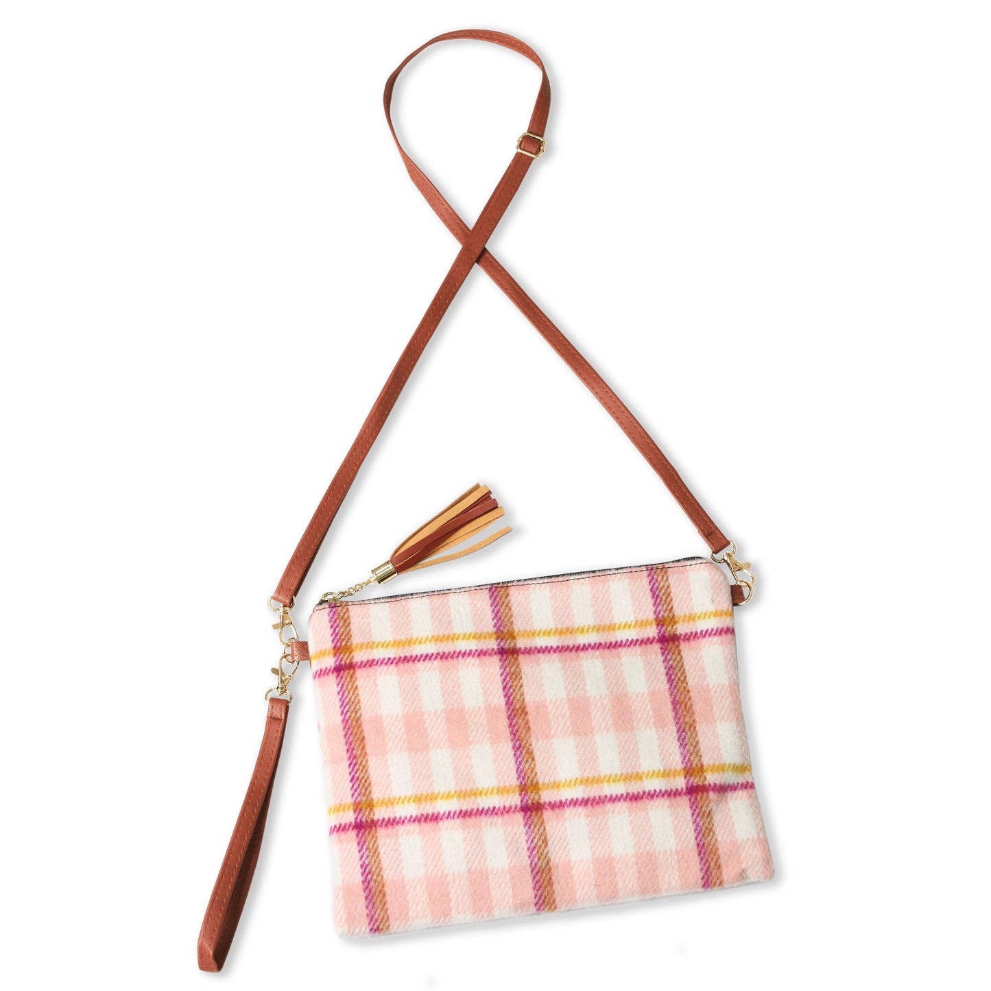 PLAID CROSSBODY/CLUTCH BAG