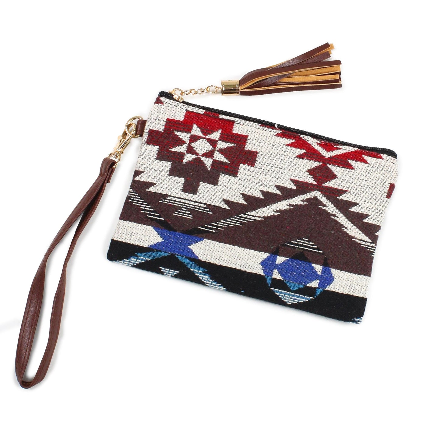 AZTEC WOVEN WALLET W/WRISTLET