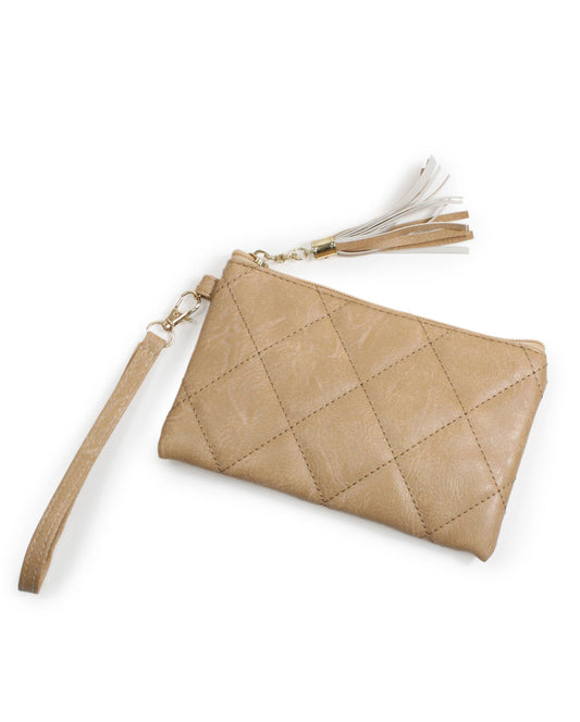 QUILTED POUCH BAG W.WRISTLET