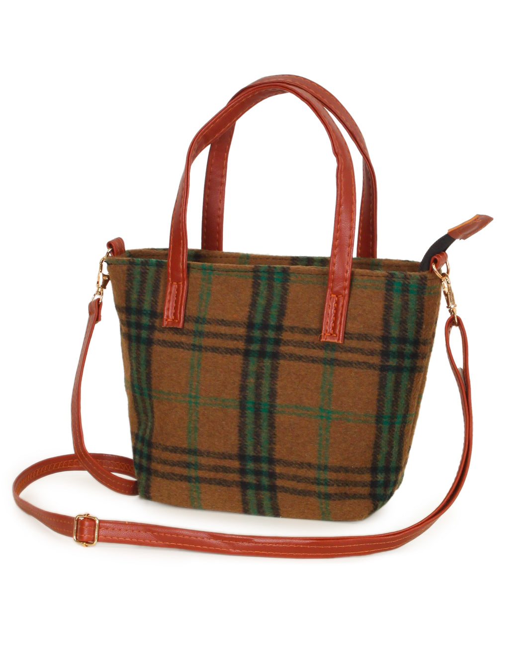 PLAID PRINT CROSSBODY BAG