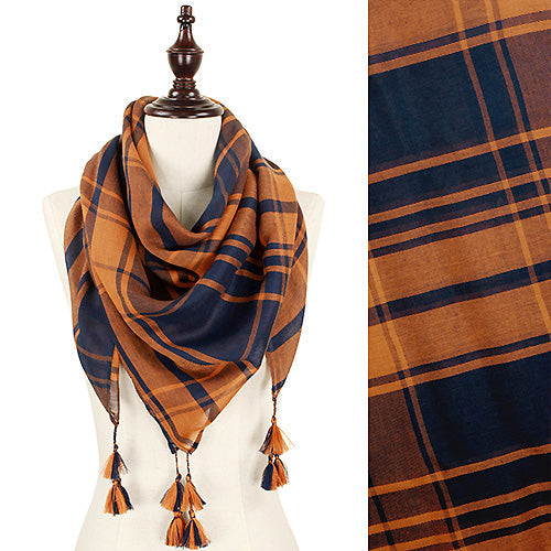 GAME DAY PLAID LARGE SQUARE SCARF