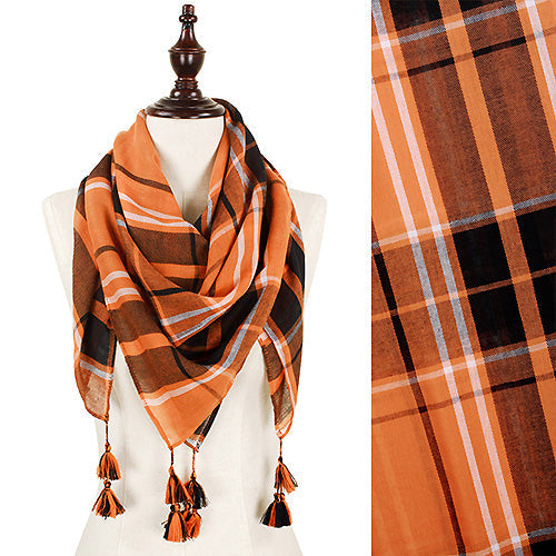 GAME DAY PLAID LARGE SQUARE SCARF