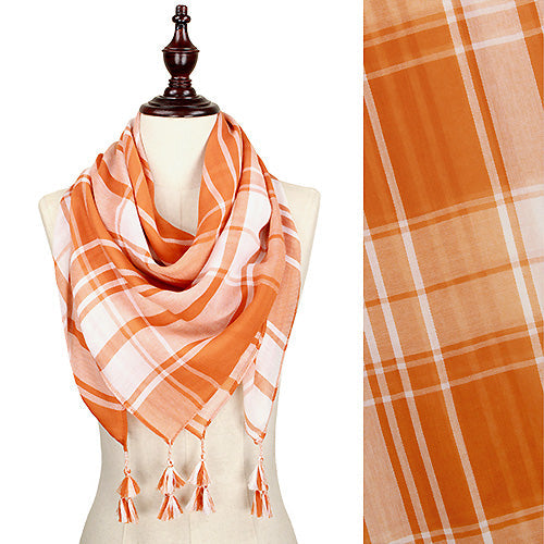 GAME DAY PLAID LARGE SQUARE SCARF