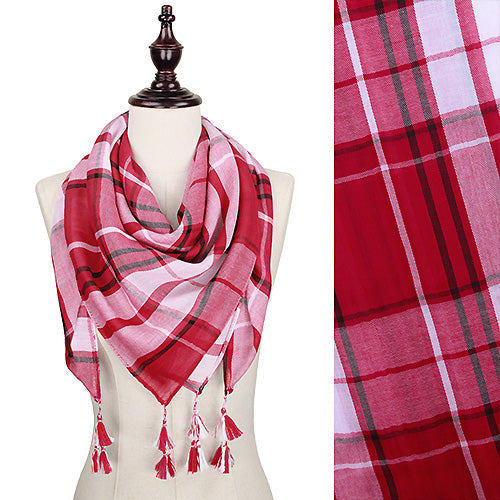 GAME DAY PLAID LARGE SQUARE SCARF