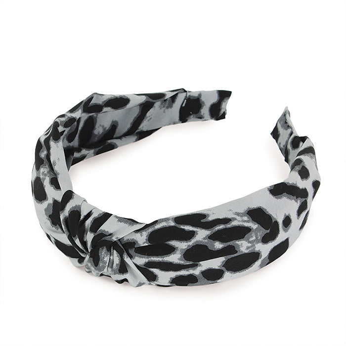 LEOPARD PRINT KNOTTED HEADBAND