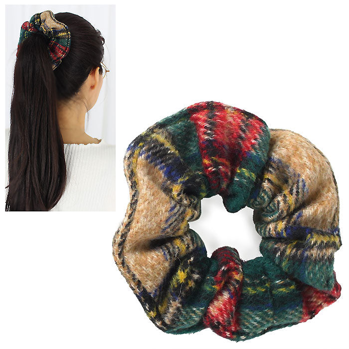 TARTAN PRINT HAIR SCRUNCHIE