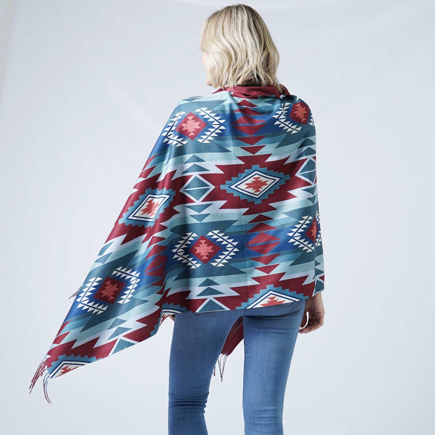 WESTERN MULTI WEAR OBLONG SCARF/PONCHO