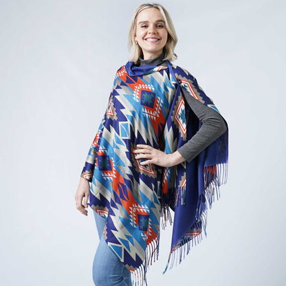 WESTERN MULTI WEAR OBLONG SCARF/PONCHO