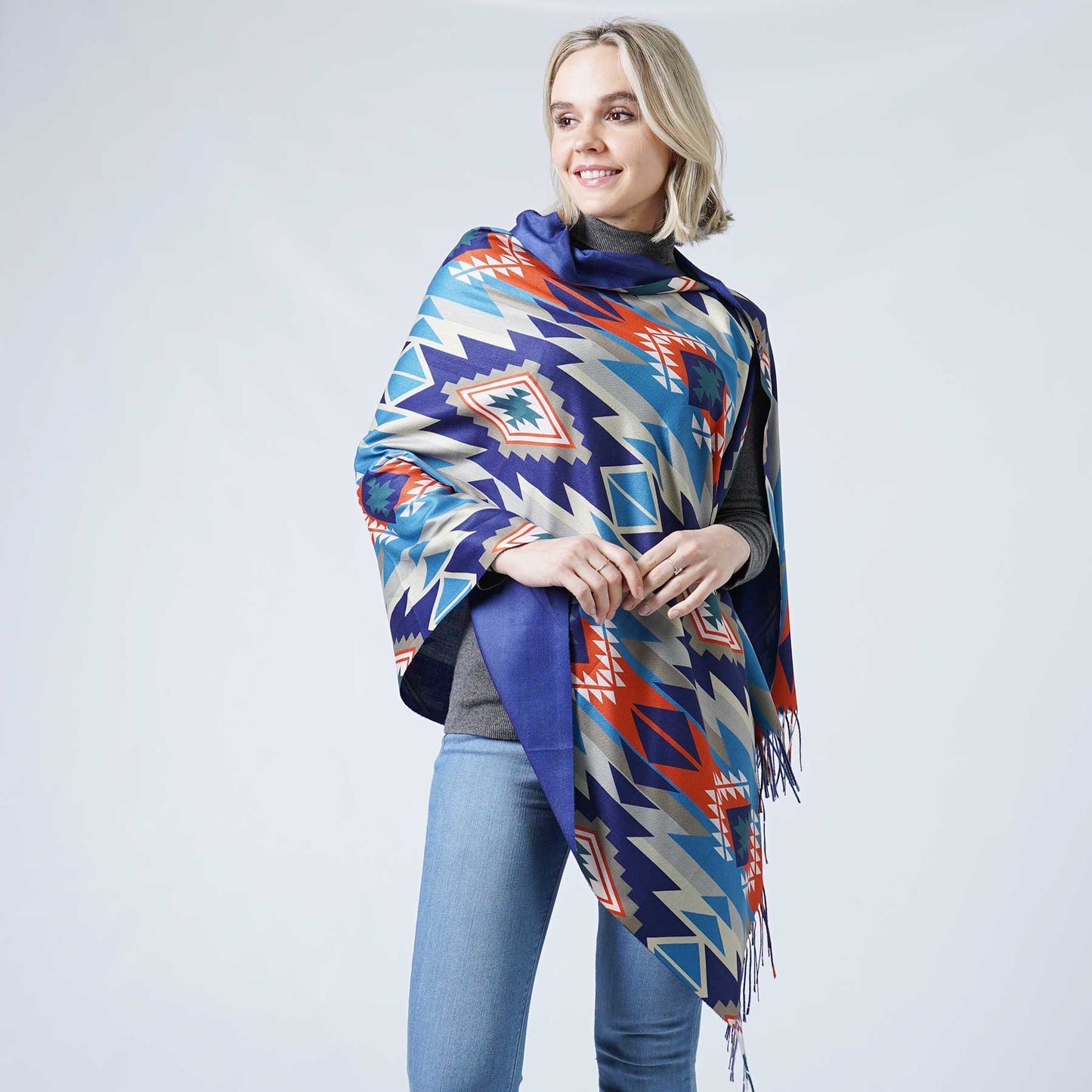 WESTERN MULTI WEAR OBLONG SCARF/PONCHO