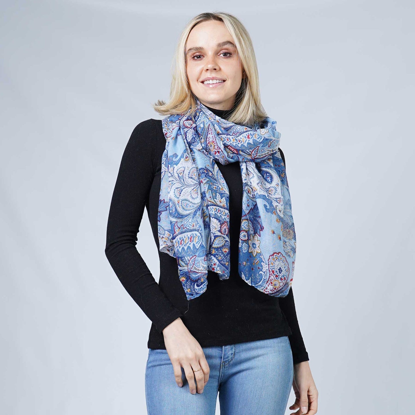 PAISLEY PRINT OBLONG SCARF