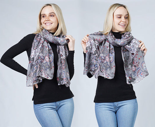 PAISLEY PRINT OBLONG SCARF