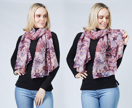 PAISLEY PRINT OBLONG SCARF