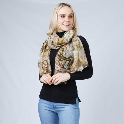 PAISLEY PRINT OBLONG SCARF