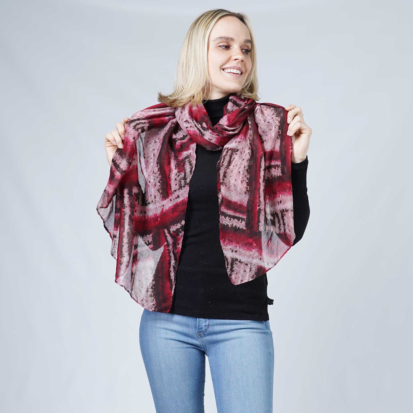 ABSTRACT PRINT OBLONG SCARF