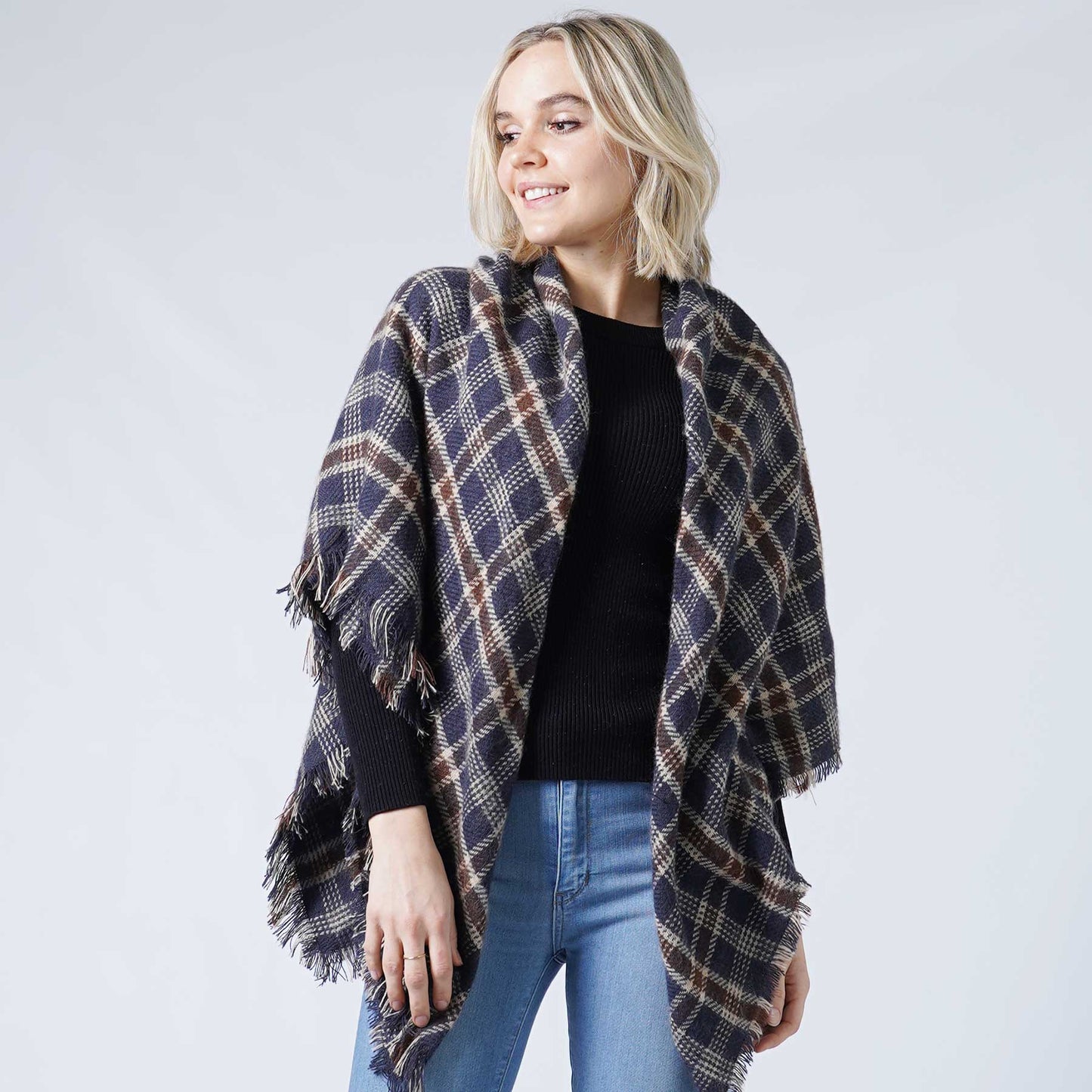 PLAID BLANKET SCARF/SHAWL