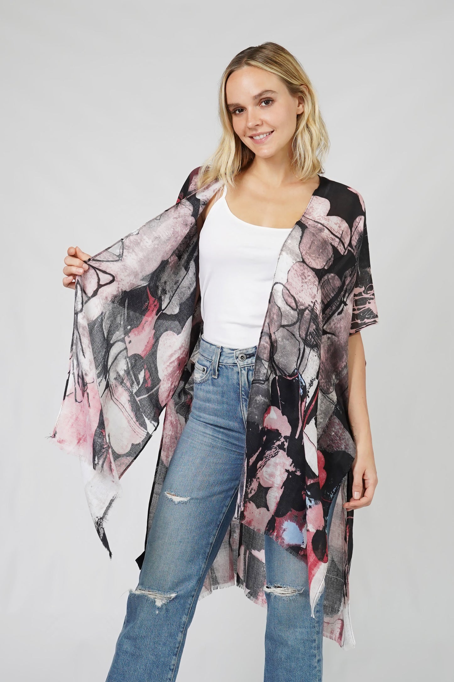 ABSTRACT PRINT KIMONO/VEST