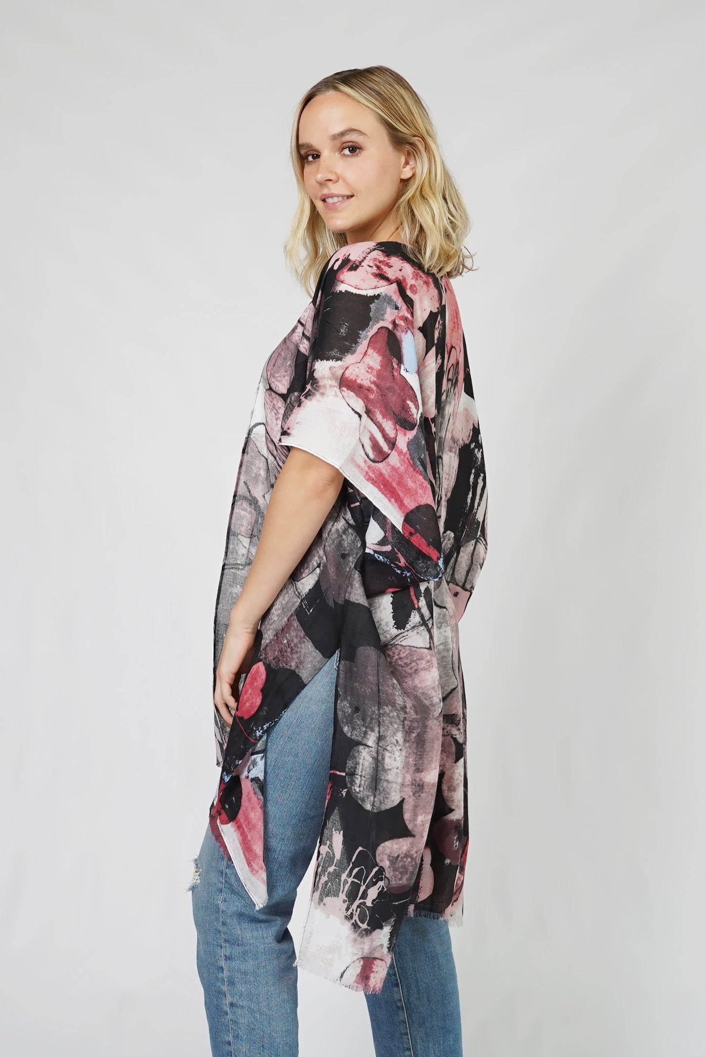 ABSTRACT PRINT KIMONO/VEST