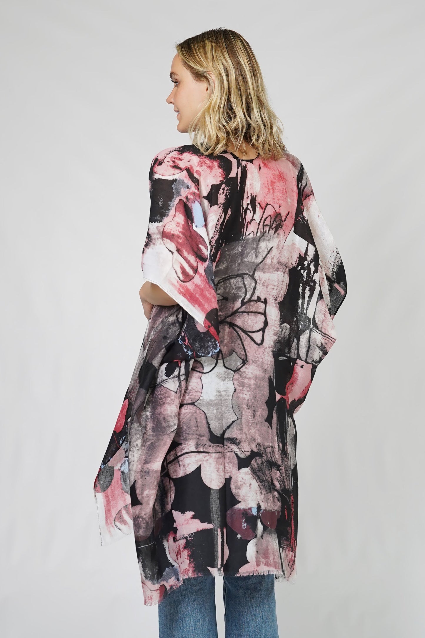 ABSTRACT PRINT KIMONO/VEST