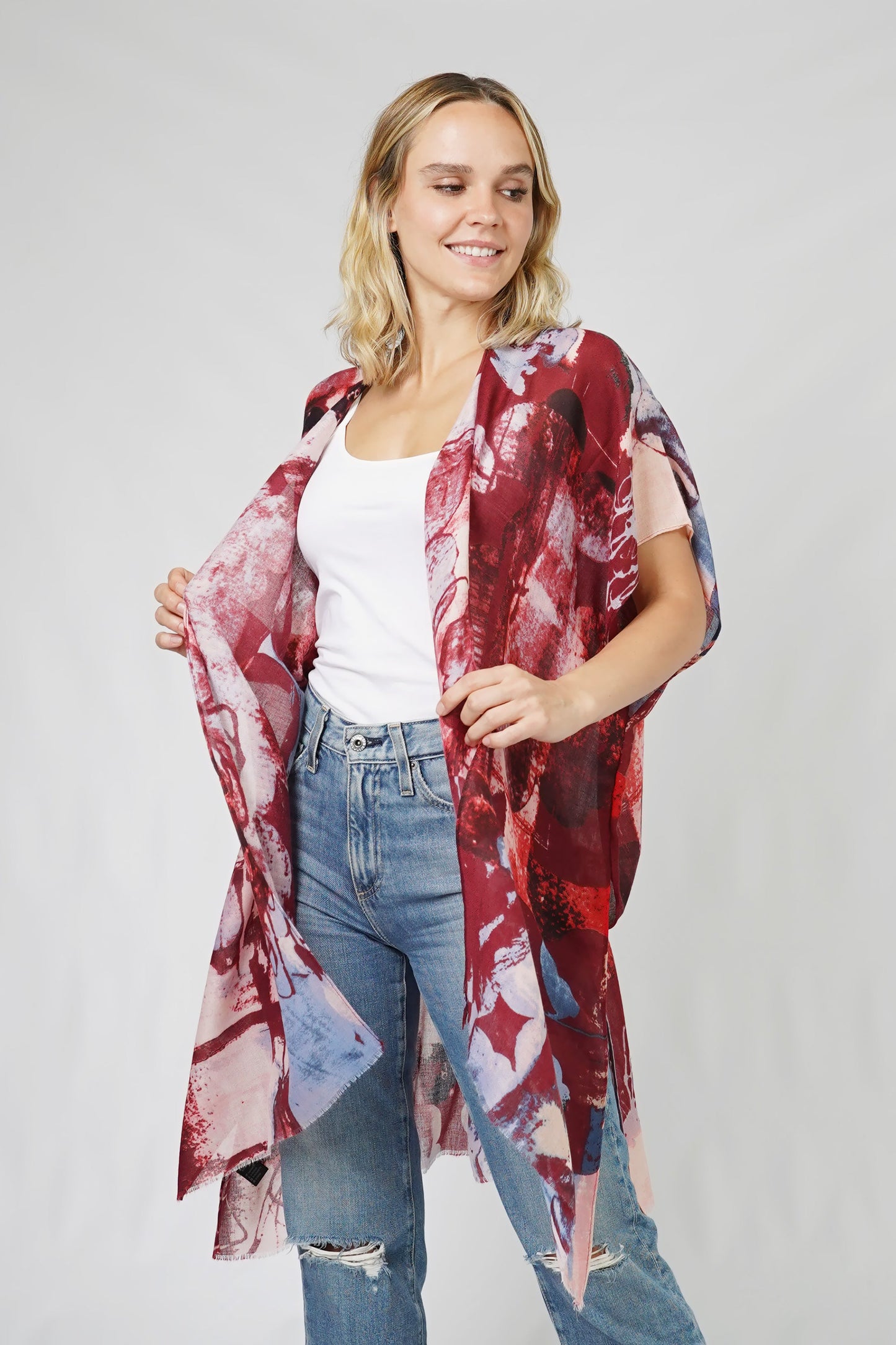 ABSTRACT PRINT KIMONO/VEST