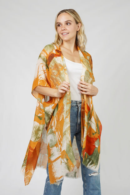 ABSTRACT PRINT KIMONO/VEST