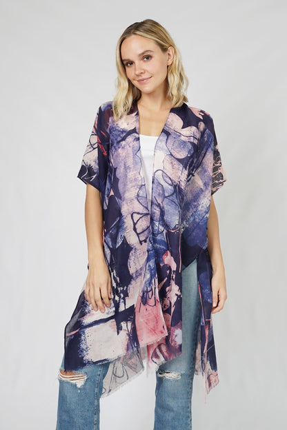 ABSTRACT PRINT KIMONO/VEST