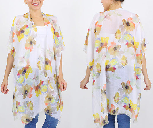 FLOWER PRINT KIMONO/VEST