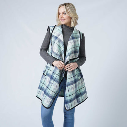 PLAID VEST W/POCKET