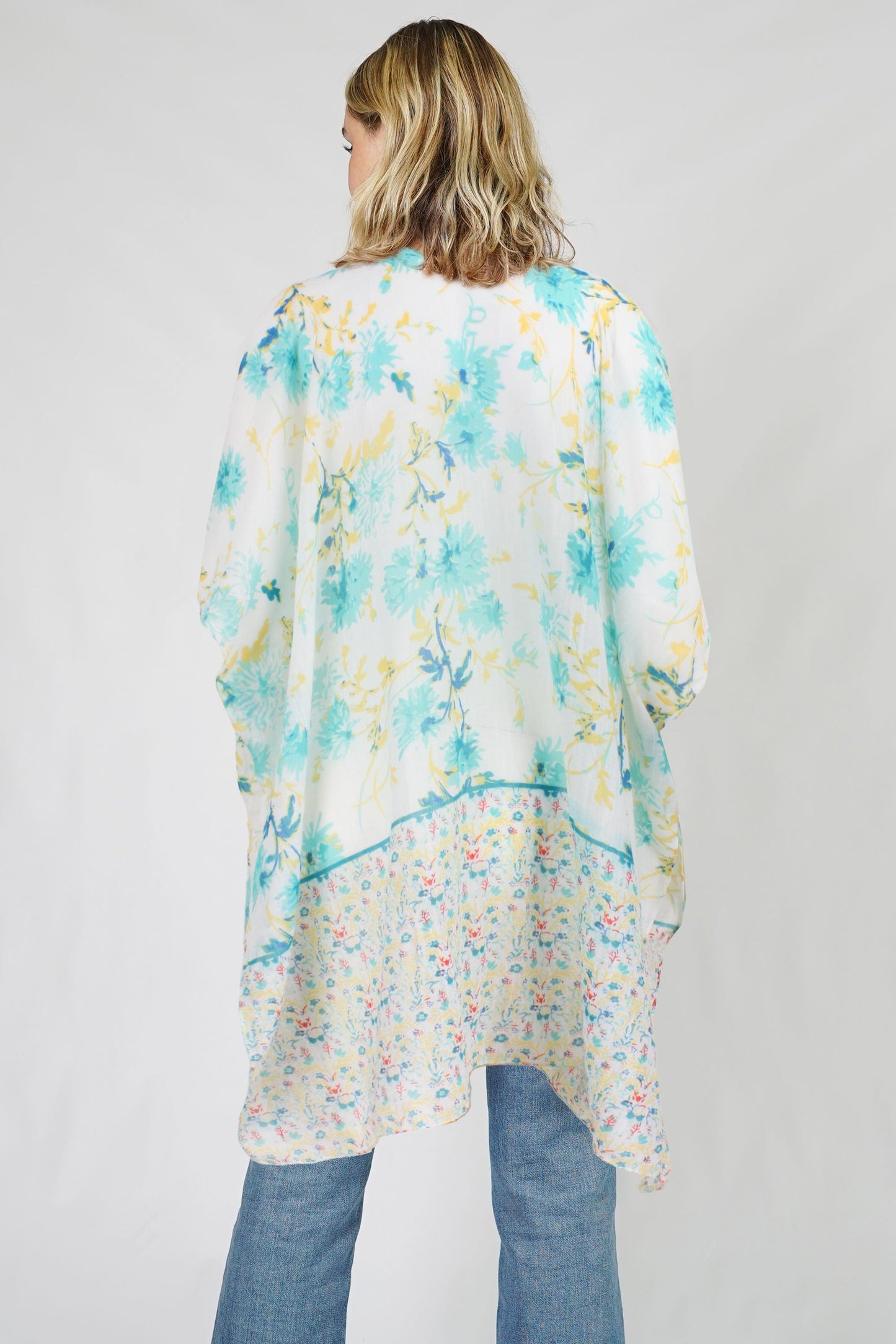 FLOWER PRINT KIMONO VEST